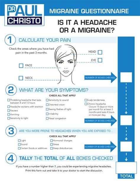 headache questionnaire for patients